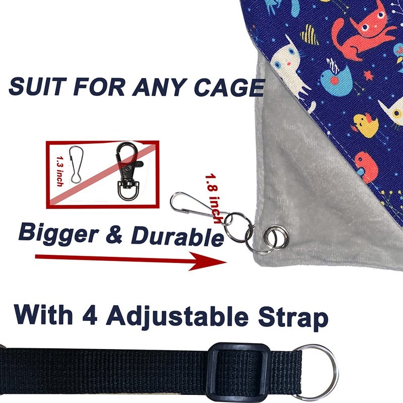 FULUE Ferret Rat Hammock Bed Nation Cage Accessories Kit Set Staff House and Hideouts Cave for Guinea Pig Ferret 13.8inch - Image 3